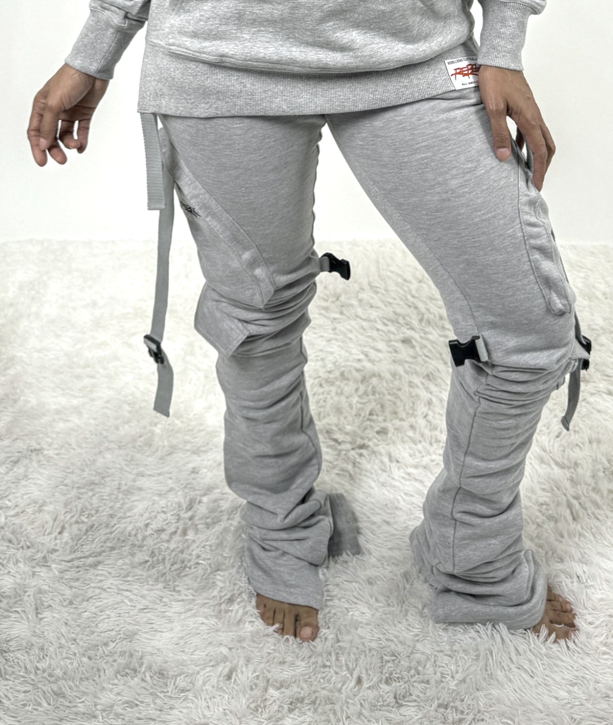 Rebellious® Clothing Co. - Women's Stacked sweatpants - Athletic Gray