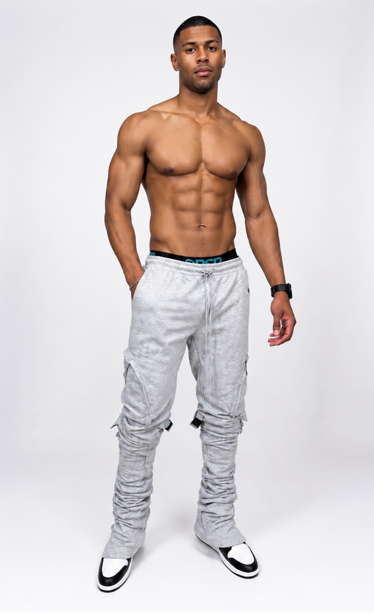 Rebellious® Clothing Co. - Men's Stacked Sweatpants - Athletic Gray