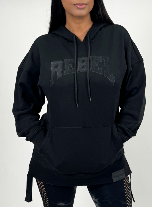 Rebellious® Clothing Co. - Women's Rebel Hoodie - Black/Black