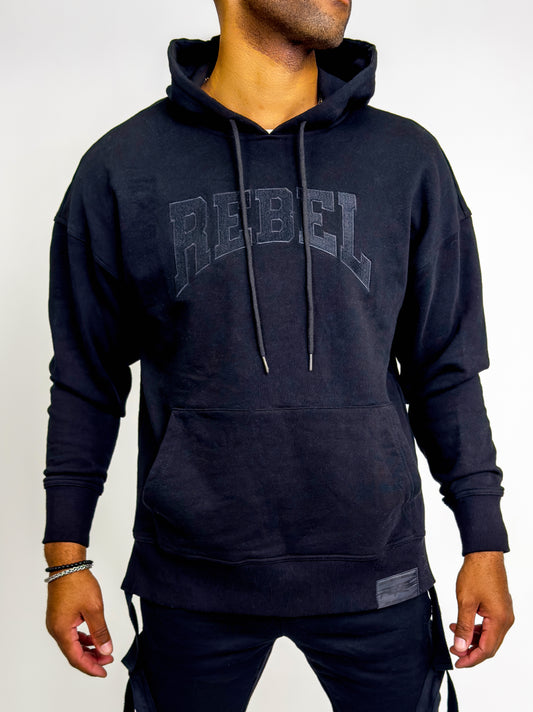 Rebellious® Clothing Co. - Men's Rebel Hoodie - Black/black