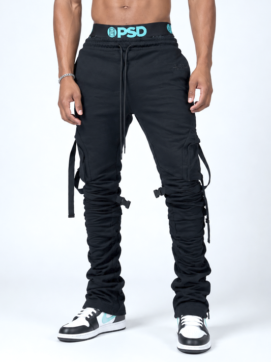 Rebellious® Clothing Co. - Men's Stacked Sweatpant - Black