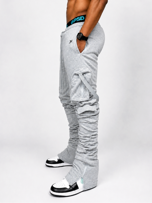 Rebellious® Clothing Co. - Men's Stacked Sweatpants - Athletic Gray
