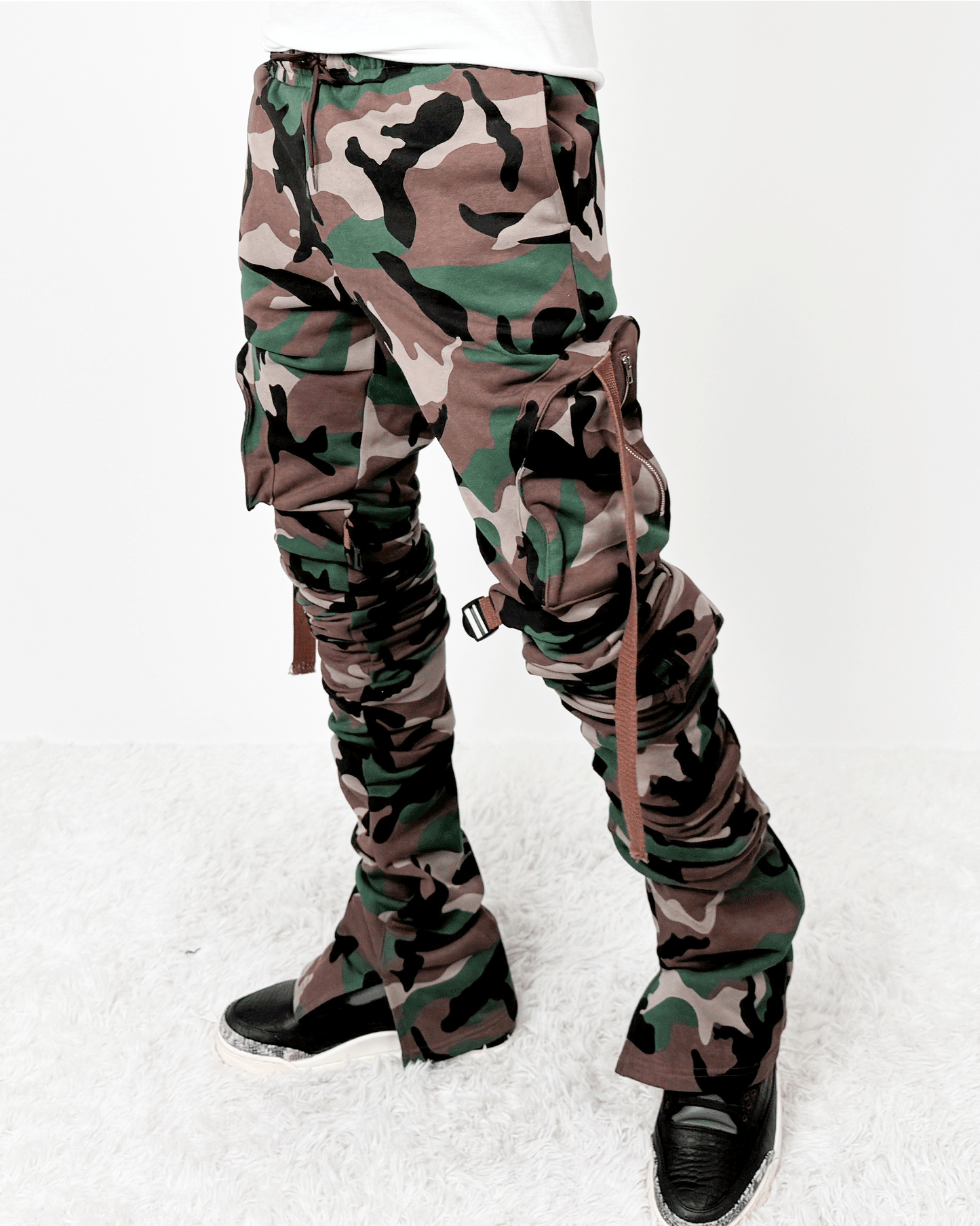 Rebellious® Clothing Co. - Men's Stacked Sweatpants - Camouflage Army