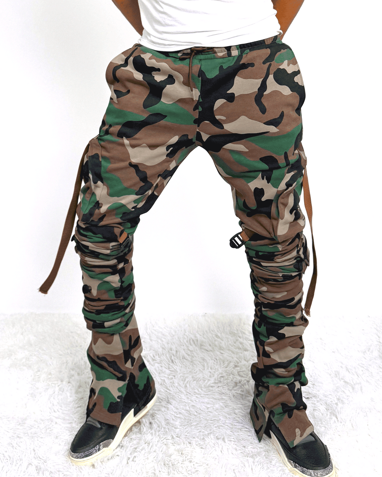 Rebellious® Clothing Co. - Men's Stacked Sweatpants - Camouflage Army