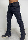 Rebellious™️ Clothing Co. - Men's Stacked Sweatpants - Black/Black