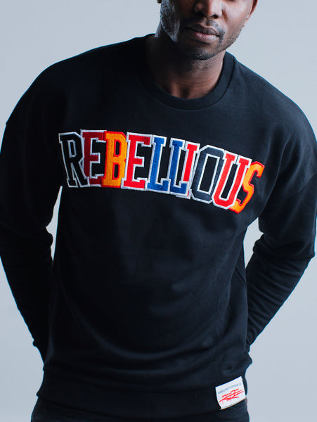 Rebellious™️ Clothing Crewneck Sweatshirt - Solid Black – REBELLIOUS CLOTHING CO.