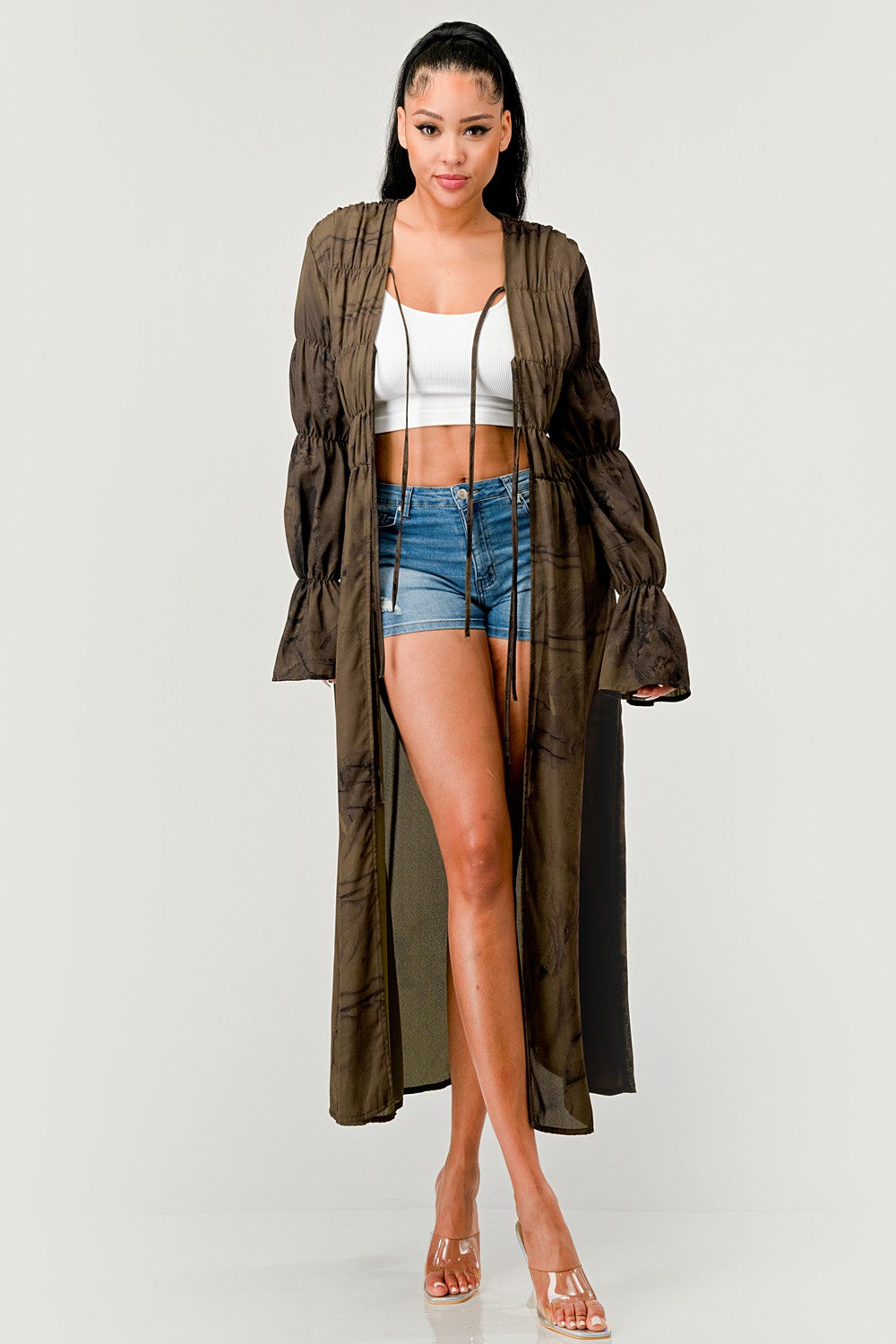 Chocolate Brown Sheer Cover-Up