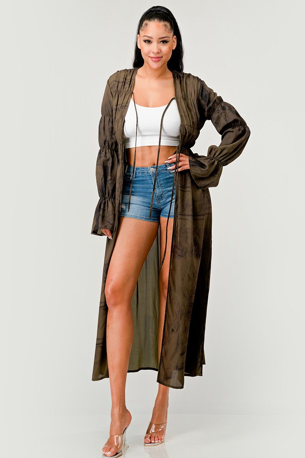 Chocolate Brown Sheer Cover-Up