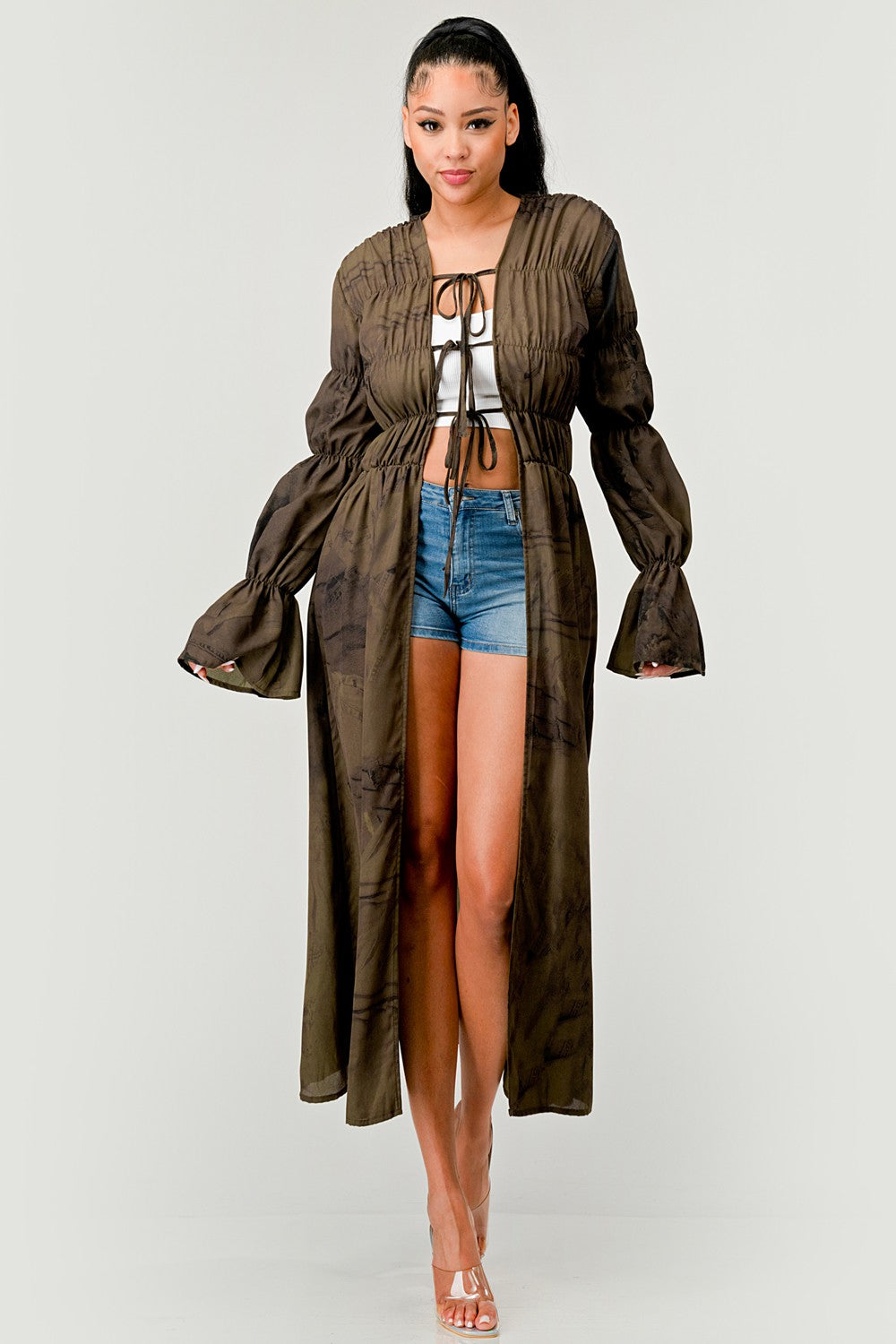 Chocolate Brown Sheer Cover-Up