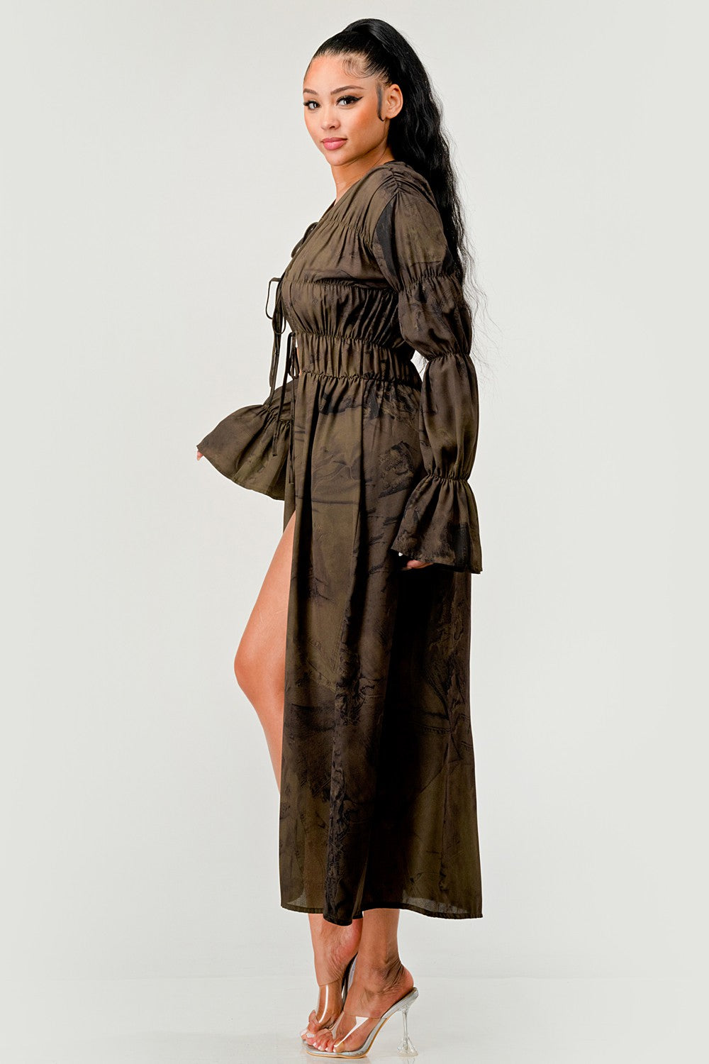 Chocolate Brown Sheer Cover-Up