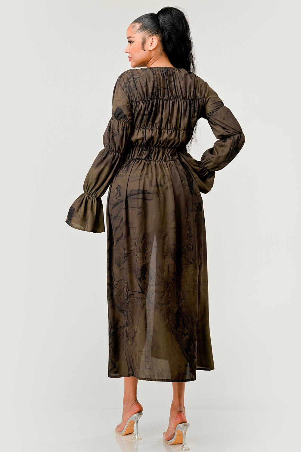 Chocolate Brown Sheer Cover-Up