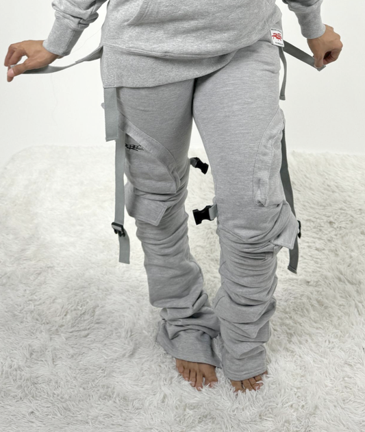 Rebellious® Clothing Co. - Women's Stacked sweatpants - Athletic Gray