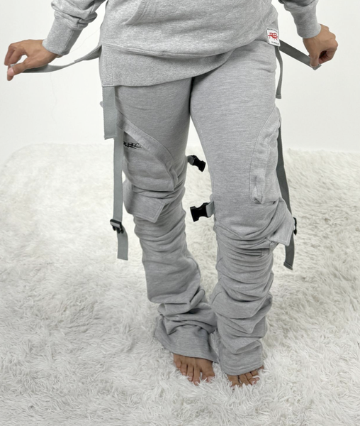 Rebellious Clothing™️ Co. - Women's Stacked sweatpants - Athletic Gray