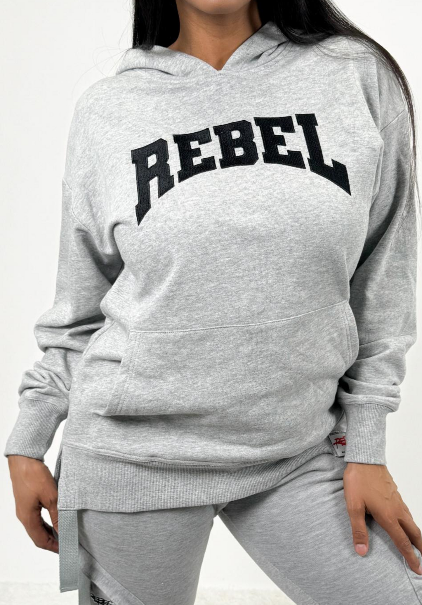Rebellious™️ Clothing Co. - Women Rebel Hoodie - Gray Long Fleece