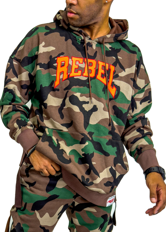 Rebellious® Clothing Co. - Men's Rebel Hoodie  - Camouflage Army