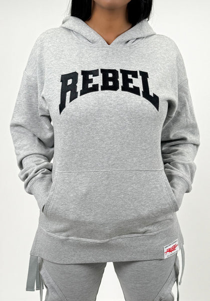 Rebellious™️ Clothing Co. - Women Rebel Hoodie - Gray Long Fleece