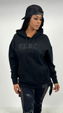 Rebellious™️ Clothing Co. - Women's Rebel Hoodie - Black/Black