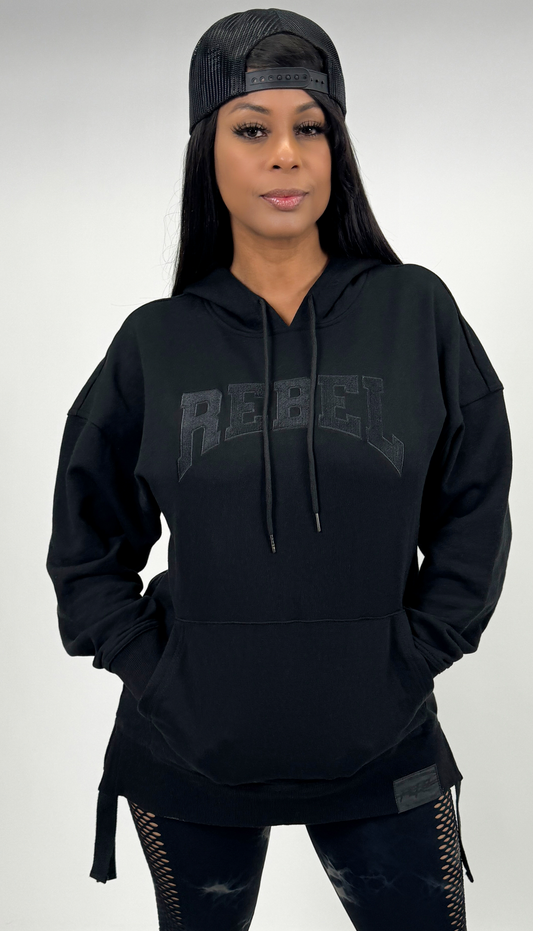 Rebellious® Clothing Co. - Women's Rebel Hoodie - Black/Black