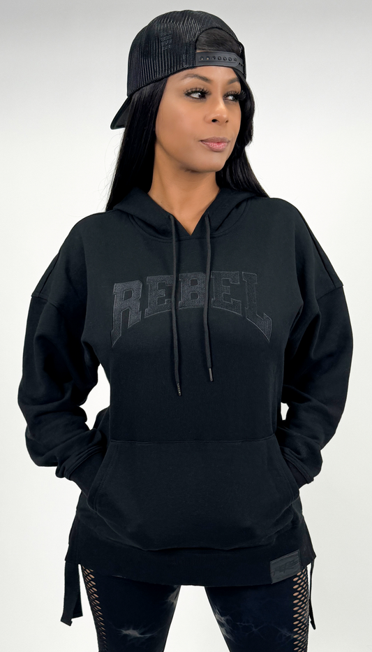 Rebellious® Clothing Co. - Women's Rebel Hoodie - Black/Black