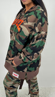 Rebellious™️ Clothing Co. - Women Camouflage Hoodie Long Fleece