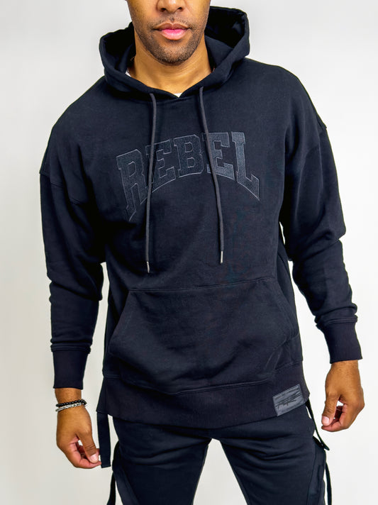 Rebellious® Clothing Co. - Men's Rebel Hoodie - Black/black