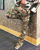 Rebellious™️ Clothing Co. - Cotton Fleece stacked pant - Camouflage -ARMY