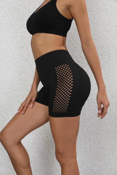 Women's Rebellious™️ Co. - Breathable Fitness Shorts - Jet Black