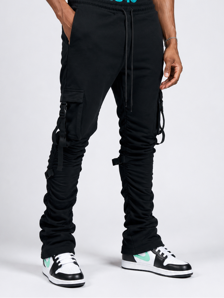 Rebellious® Clothing Co. - Men's Stacked Sweatpant - Black