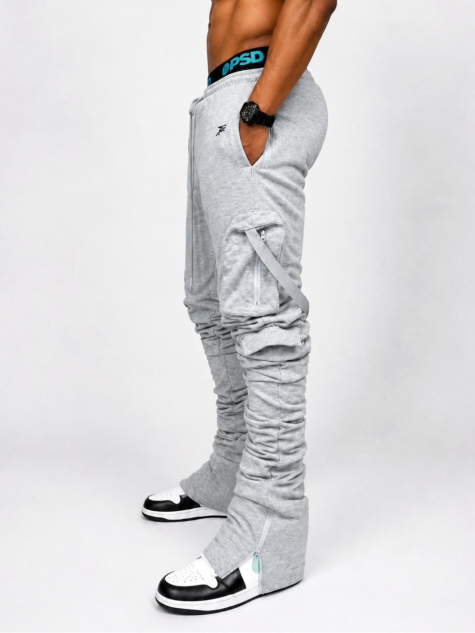 Rebellious® Clothing Co. - Men's Stacked Sweatpant - Athletic Gray