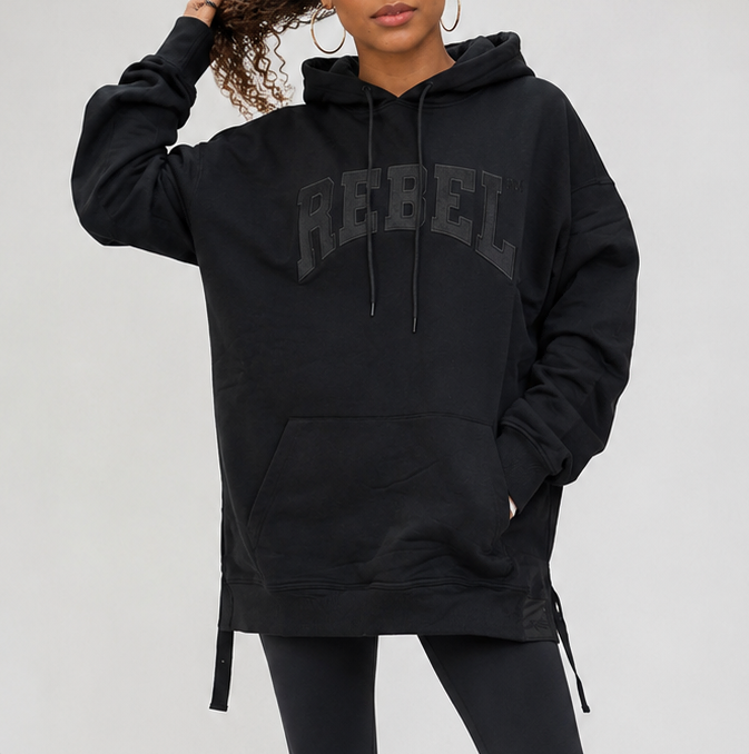 Rebellious® Clothing Co. - Women's Rebel Hoodie - Black/Black