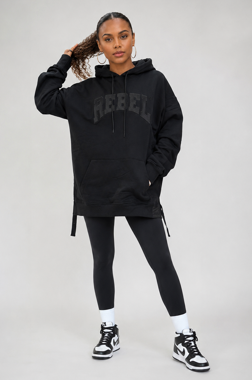 Rebellious® Clothing Co. - Women's Rebel Hoodie - Black/Black