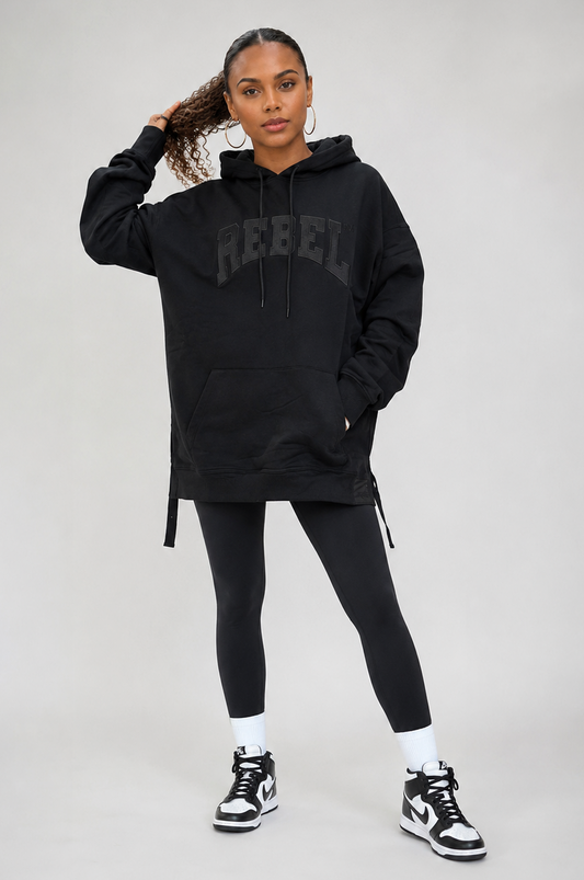 Rebellious® Clothing Co. - Women's Rebel Hoodie - Black/Black