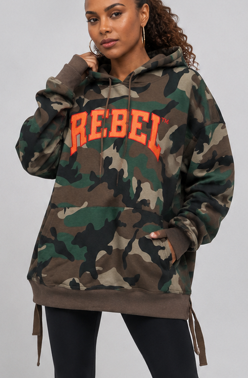 Rebellious® Clothing Co. - Women's Rebel Hoodie - Camouflage Army