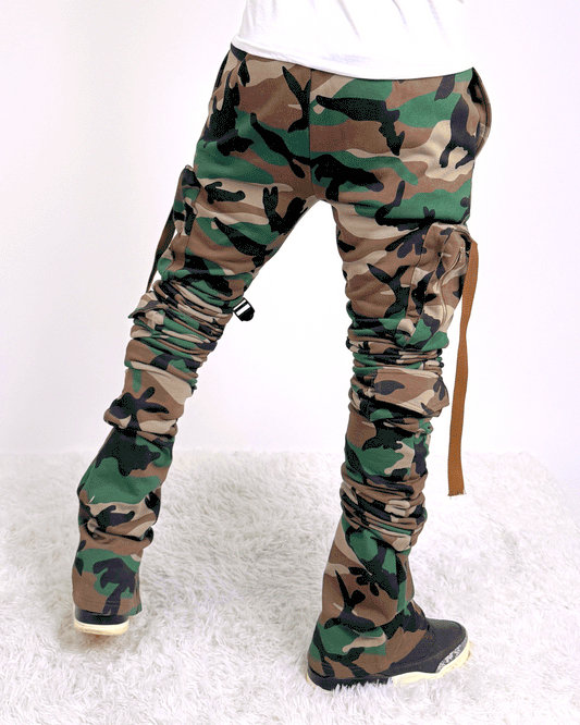 Rebellious® Clothing Co. - Men's Stacked Sweatpants - Camouflage Army