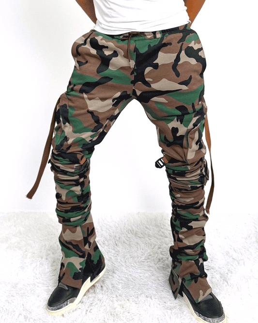 Rebellious® Clothing Co. - Men's Stacked Sweatpants - Camouflage Army