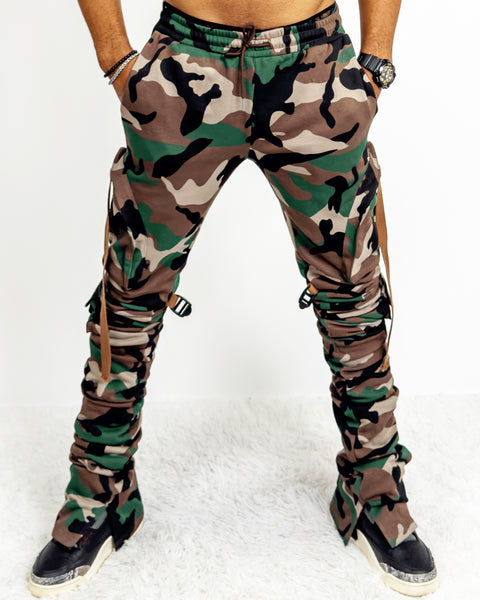 Rebellious™️ Clothing Co. - Men's Stacked Sweatpants - Camouflage Army