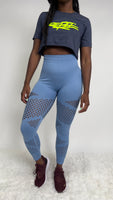 Women's Rebellious™️ Co. - Breathable Vent Leggings - Hue Blue