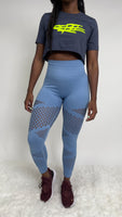 Women's Rebellious™️ Co. - Breathable Vent Leggings - Hue Blue