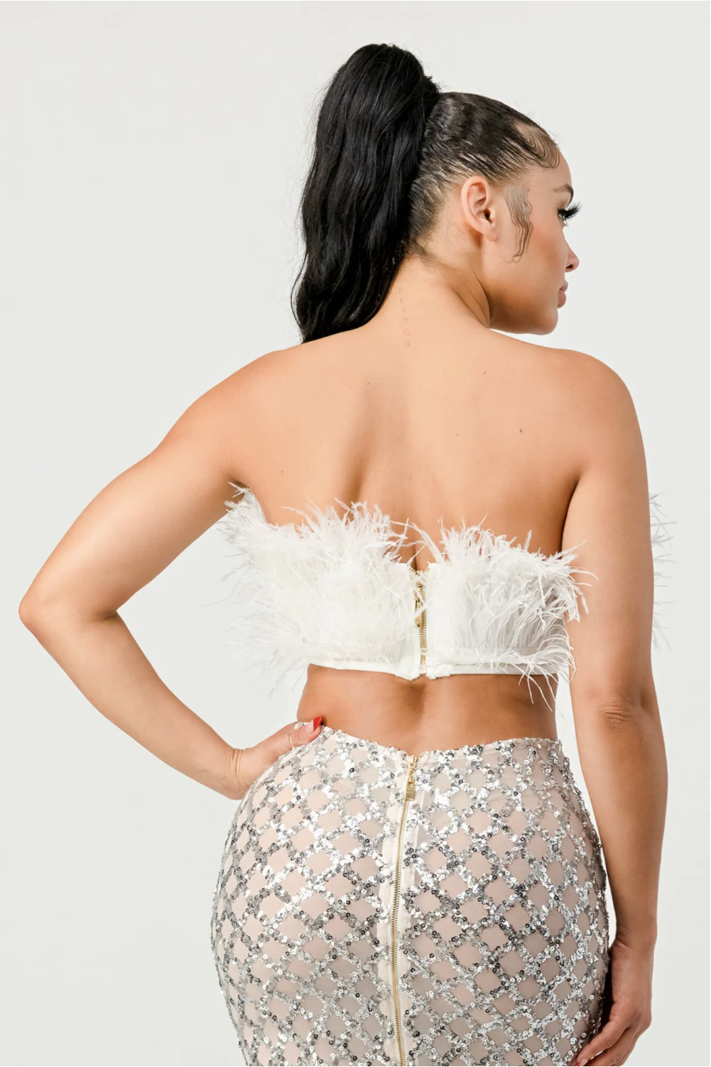 Rebellious® Clothing Co.- Women's Love The Fluffy Fur Crop Top - White