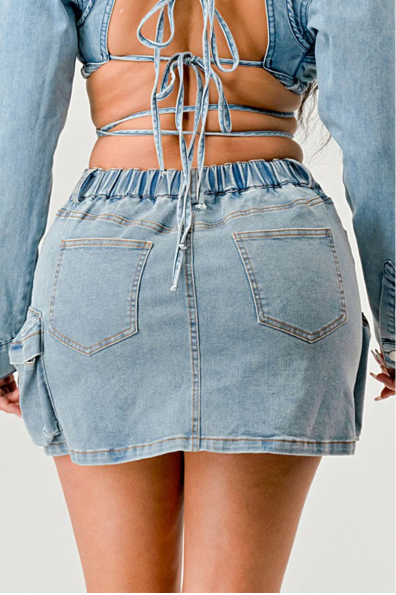 Rebellious® Clothing Co. - Denim Wrap Skirt