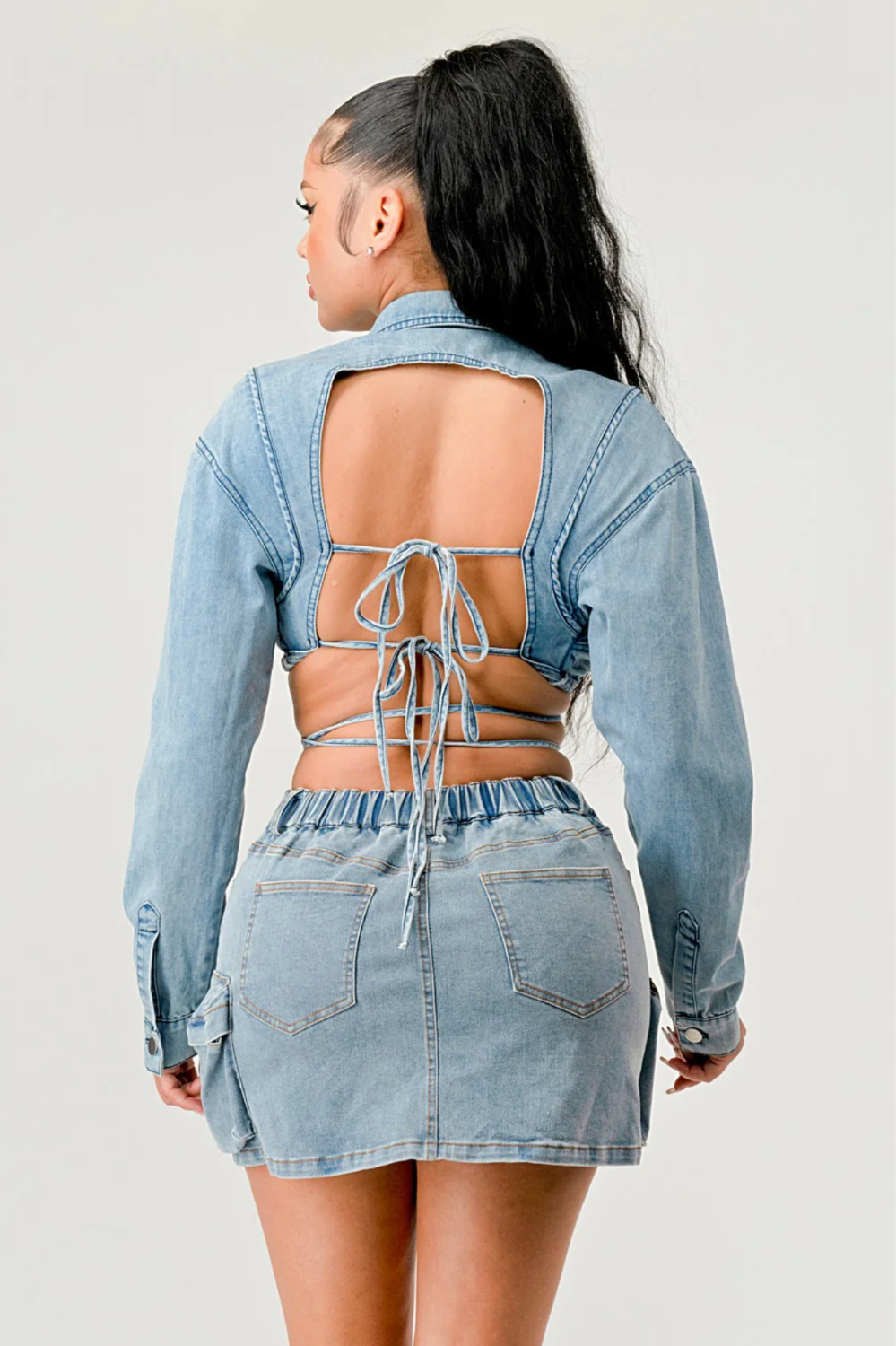 Rebellious® Clothing Co. - Denim Wrap Skirt