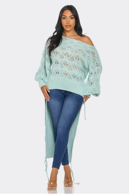 Rebellious® Clothing Co. - Women's Oversized Knit Asymmetrical Sweater