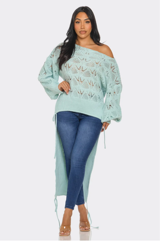 Rebellious® Clothing Co. - Women's Oversized Knit Asymmetrical Sweater