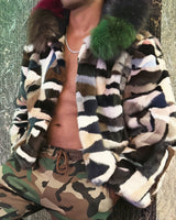 Rebellious™️ Clothing Co. - Multi-Color Mink Fur Bomber Jacket Hoodie