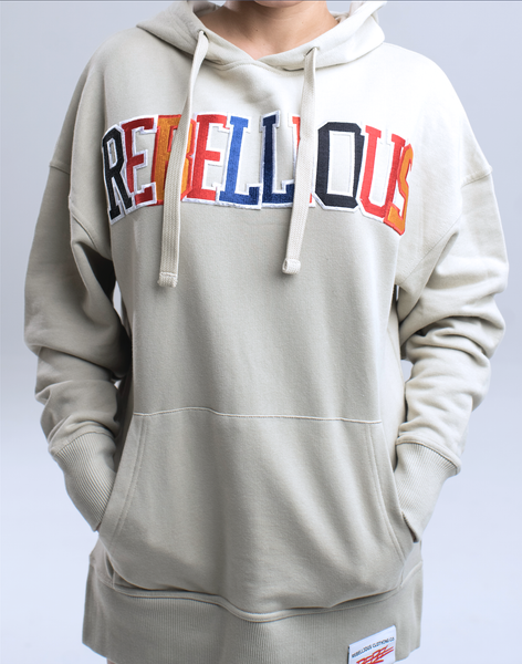 Women's Rebellious™️ Co. - Varsity Pullover Hoodie - Ghost